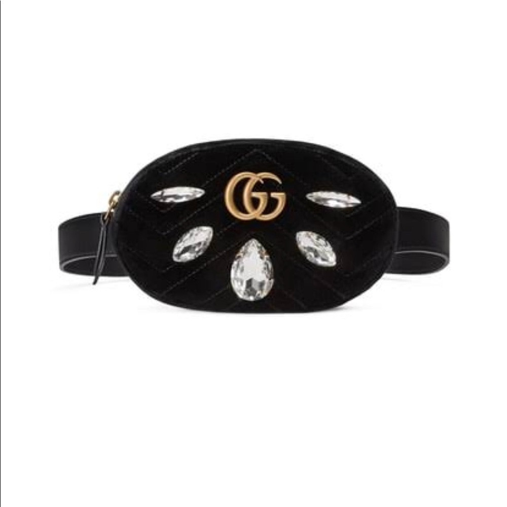 Gucci Marmont 2.0 Crystal and Velvet belt bag